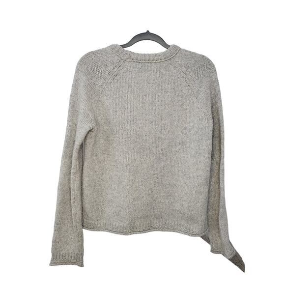 Madewell Dreamer Embroidered Keaton Light Gray Pullover Sweater Women Sz XS - Picture 7 of 7
